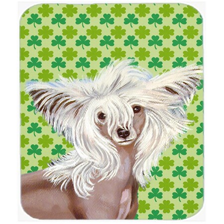 Skilledpower Chinese Crested St. Patricks Day Shamrock Mouse Pad; Hot Pad or Trivet SK233846
